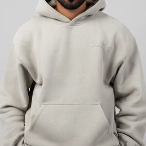 NEW Comfrt Minimalist Cement Gray Oversized Baggy Weighted Unisex Relax Hoodie